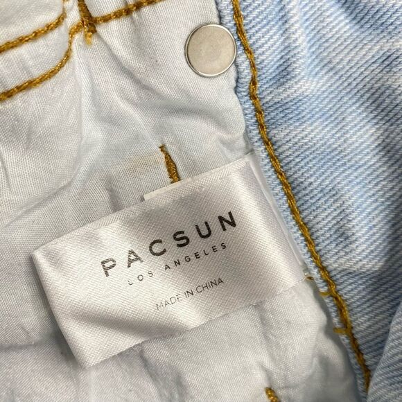 PacSun Eco Hopper Patch Mom Jeans Color Block Sz 24 - Picture 10 of 13